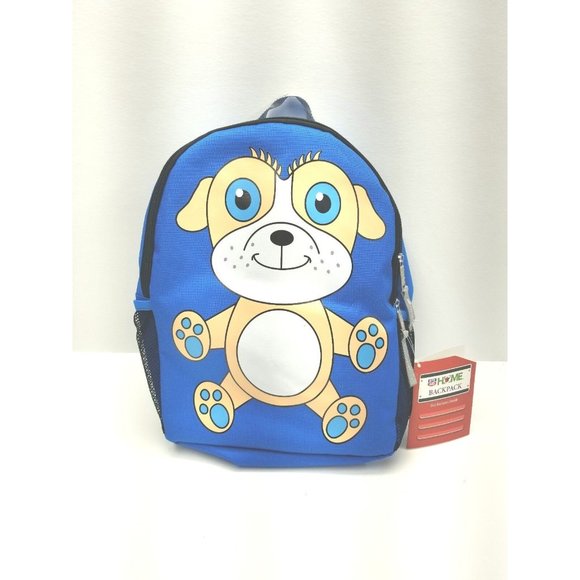 Backpack Youth Puppy Dog By Home Adjustable Straps Storage Carry Handle Blue A2 - Picture 2 of 10
